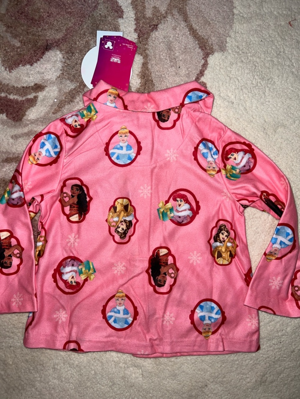 NEW Disney Pink Princess Character Pajama Set - Picture 6 of 10